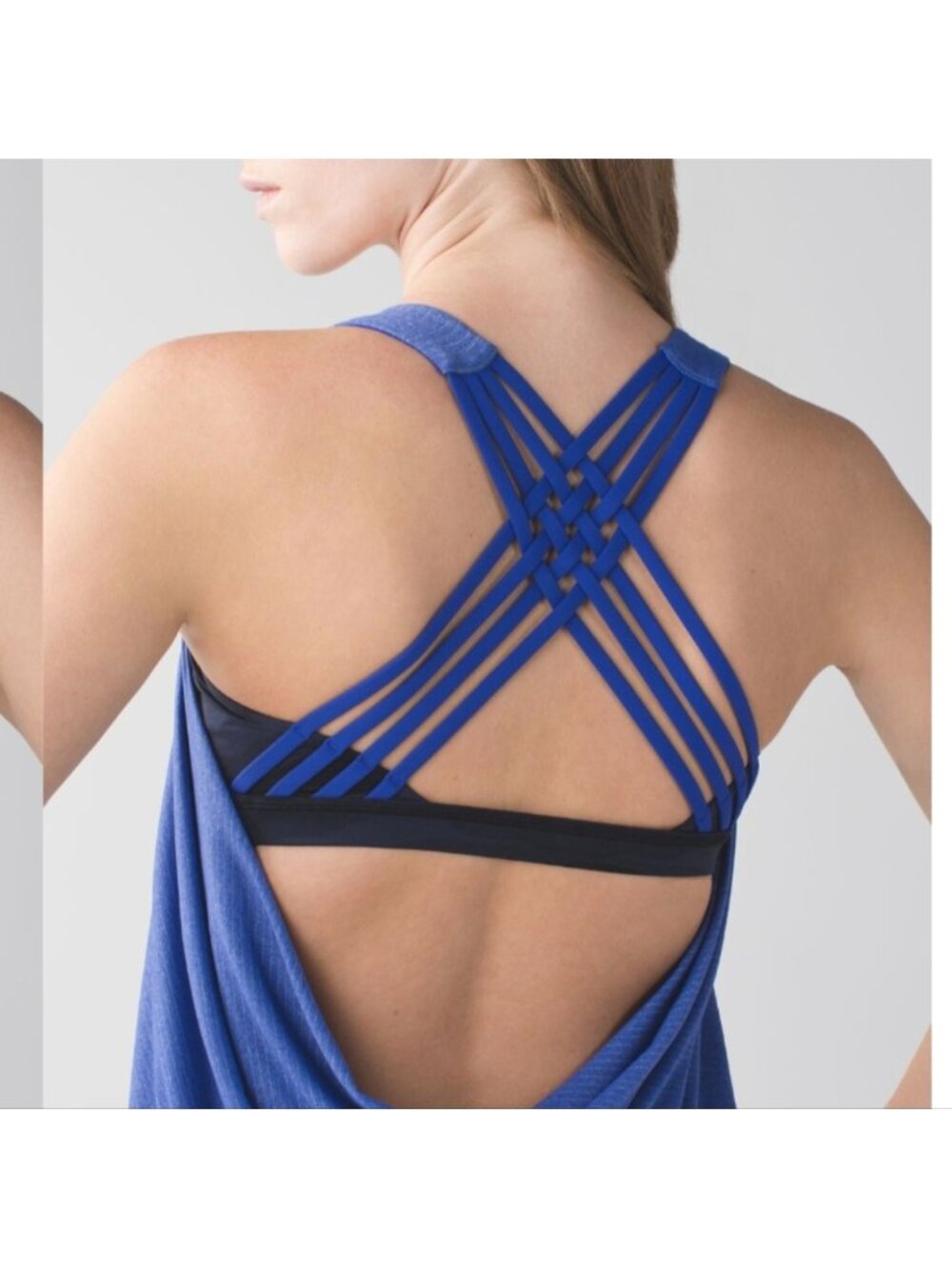 Lululemon Wild Tank Heathered Sapphire Blue / Mini Coast Camo Deep Navy Blk